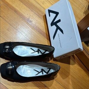 Anne Klein Black Patent Leather Flats